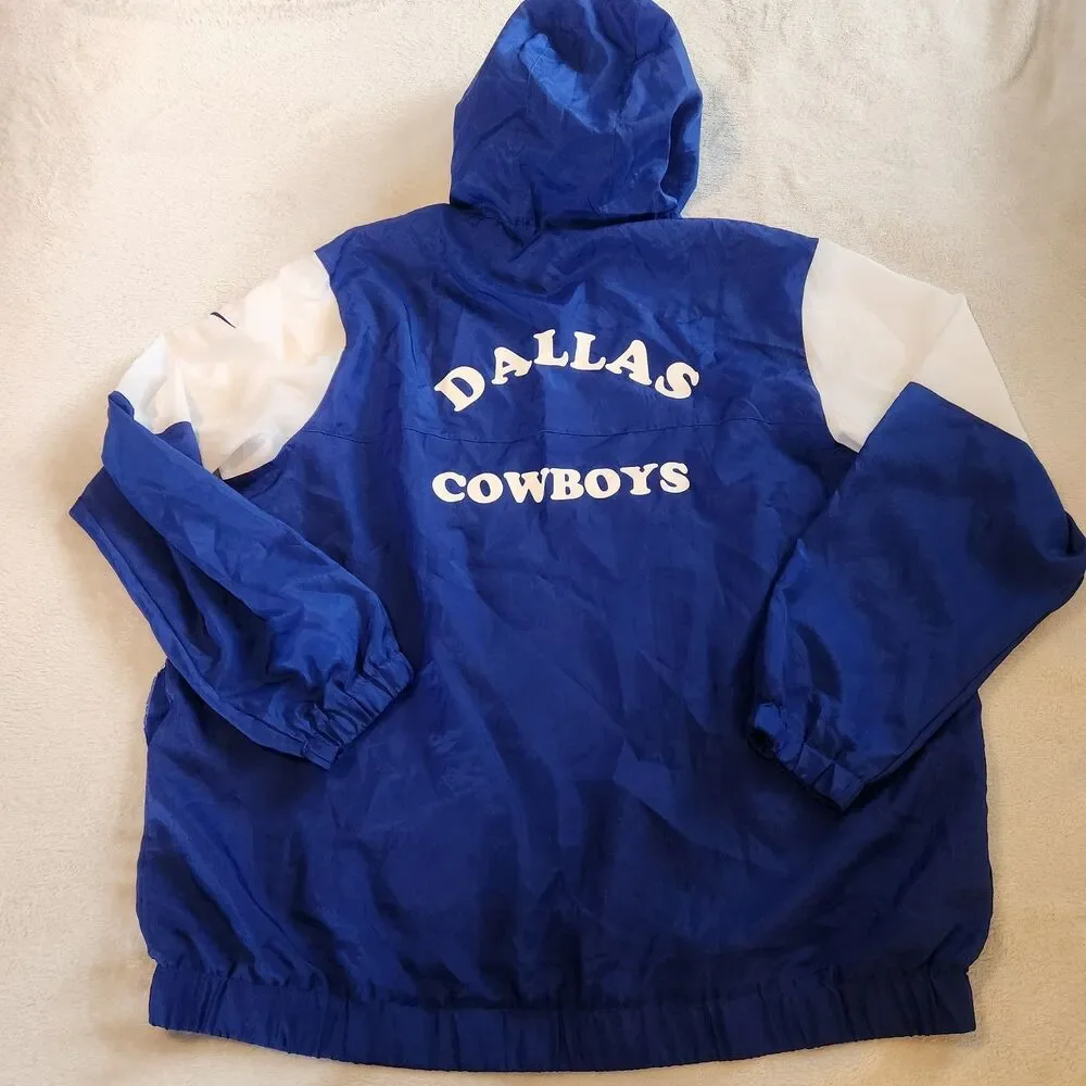 Nike Dallas Cowboys NFL Team Apparel Hooded Anorak Windbreaker Jacket XL